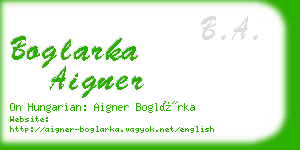 boglarka aigner business card